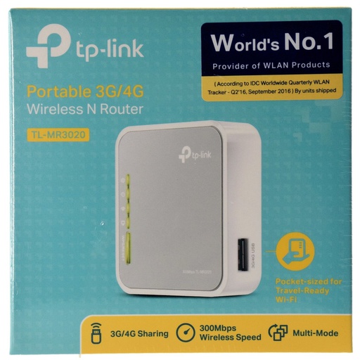 [230000100014] TP-LINK TL-MR3020 Portable 3G/4G Wireless N Router